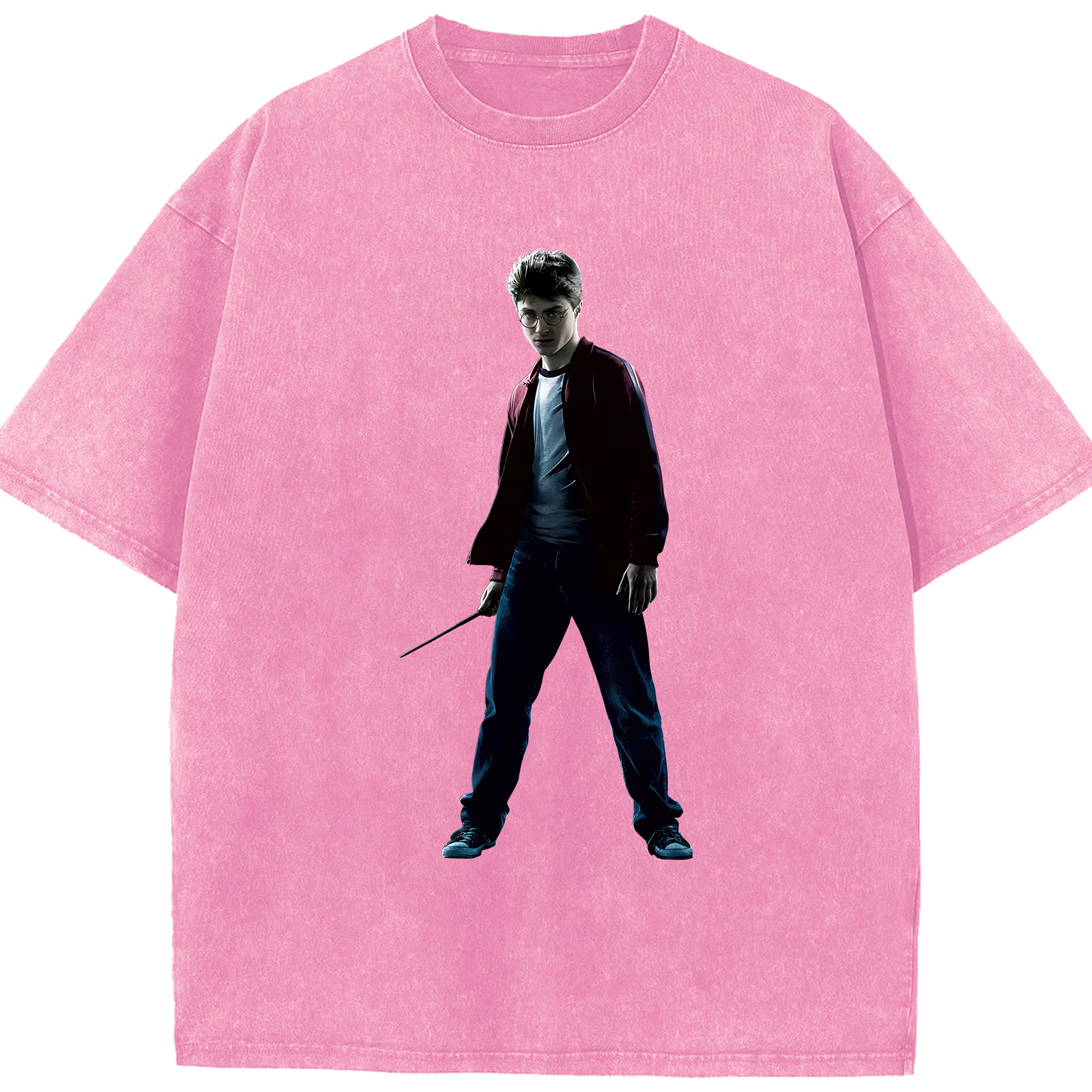 （画像用） Harry Potter ハリー・ポッターシリーズ 綿100% ヴィンテージ風 半袖Tシャツ（フロントプリント）